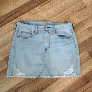 American Eagle Outfitters Blue A-Line Mini Skirt